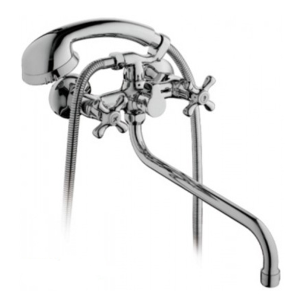 Смеситель для ванны двухвентильный Gerhans K13112 с длинным изливом