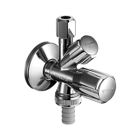 Вентиль угловой комбинированный 1/2" х 3/8" х 3/4" Schell COMFORT 03 545 06 99