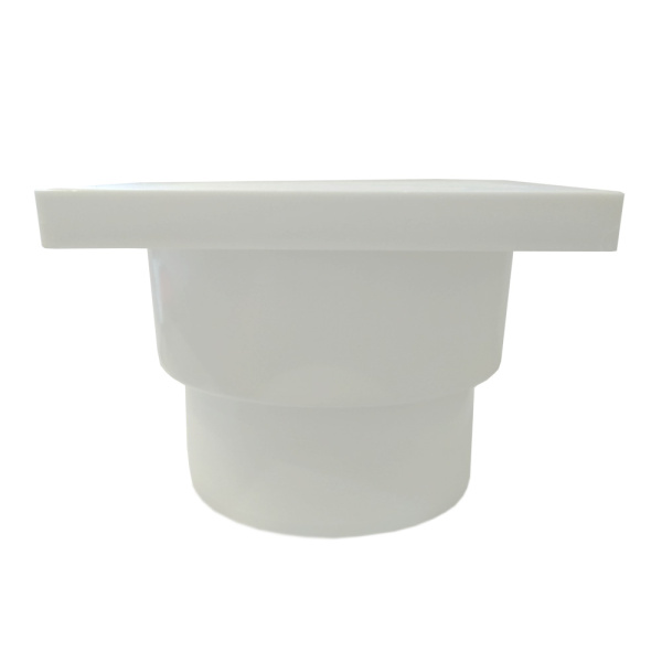 Трап для душа прямой c пластиковой решёткой 150х150 мм Good Work DN 110, белый