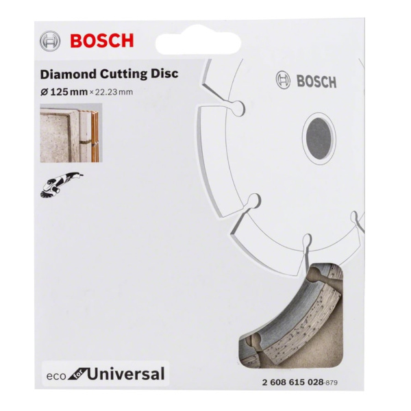 Диск алмазный отрезной 125 х 22.2 мм BOSCH Eco Universal Segmented (универсальный) Диск алмазный отрезной 125 х 22.2 мм BOSCH Eco Universal Segmented (универсальный)