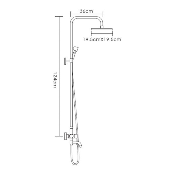 Душевая система с изливом Frap F2410 бронза