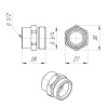 Переходник на евроконус ВР/НР 1/2 x 3/4"ЕК латунь, Valtec