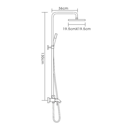 Душевая система с изливом Frap F2411 сатин