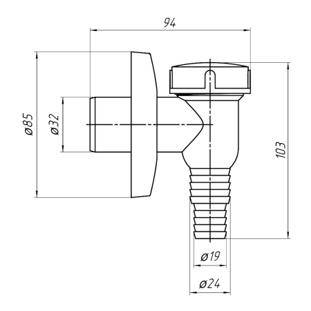 Сифон для стиральной машины Ани Пласт M500 белый