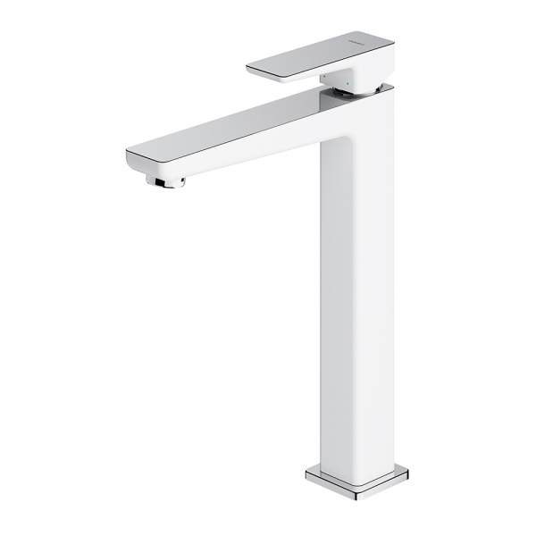 Смеситель для умывальника Omnires Parma BIA/CHR PM7412CRВ высокий белый хром