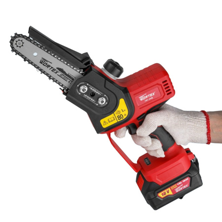 Мини-пила аккумуляторная цепная WORTEX CEC 2518 ALL1 XLT SET (бесщет., 18 В, 15 см, 1х4 А*ч)