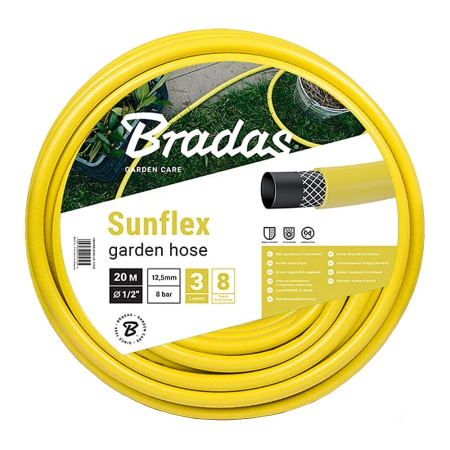 Шланг поливочный армированный 3/4" (внутр. ∅ 19 мм) 25 м Bradas SUNFLEX