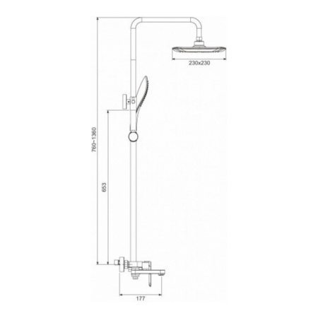 Душевая система Gappo Noar G2448 с изливом хром