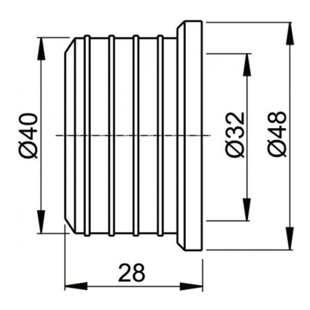 Гофрированная прокладка 40/32 Alcaplast Z0003-ND