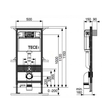 Инсталляция для унитаза TECE Base kit с унитазом и белой кнопкой TECEloop, арт. 94_S 801 Инсталляция для унитаза TECE Base kit с унитазом и белой кнопкой TECEloop, арт. 94_S 801
