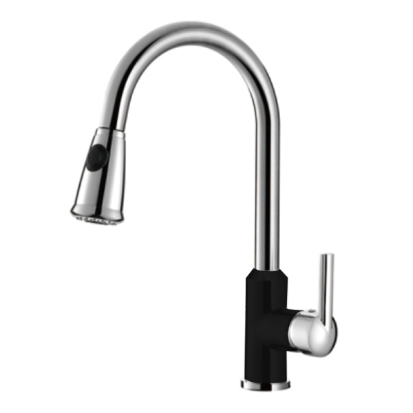 Смеситель для кухонной мойки Gerhans K14082B высокий черный