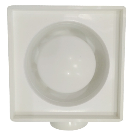 Трап для душа угловой c пластиковой решёткой 100х100 мм Good Work DN 50, белый