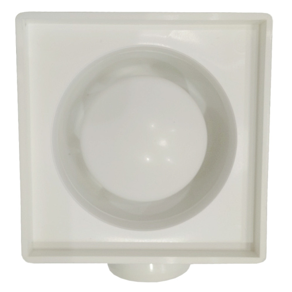 Трап для душа угловой c пластиковой решёткой 100х100 мм Good Work DN 50, белый