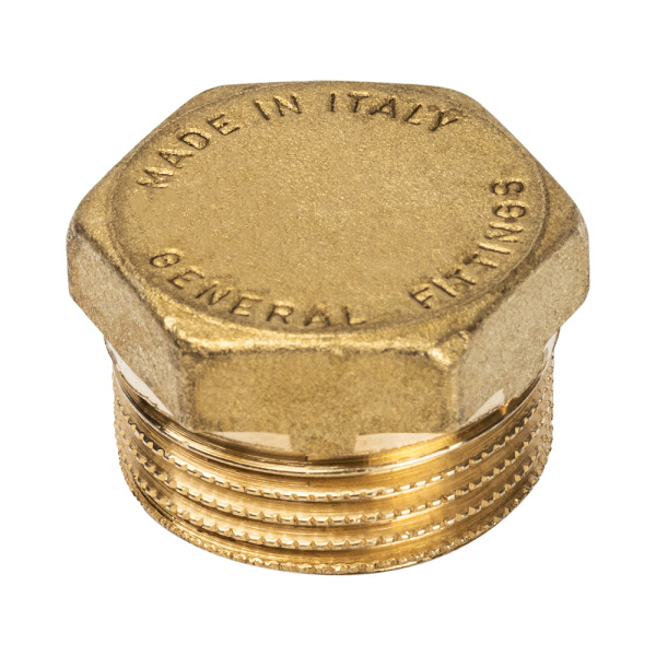Заглушка латунная НР 1/4" General Fittings