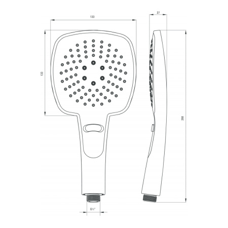 Душевая лейка Deante Mango NCV_W51S белый хром