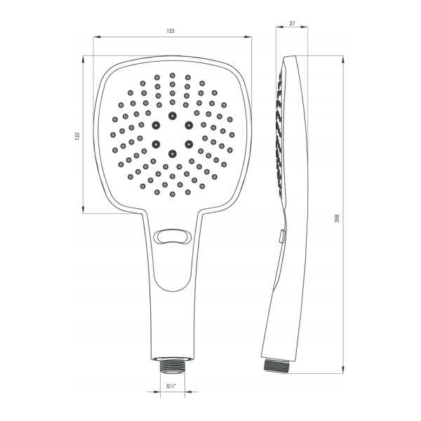 Душевая лейка Deante Mango NCV_W51S белый хром