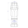 Сифон McAlpine MACVALVE-11 с сухим затвором 40 мм и накидной гайкой 1 1/2