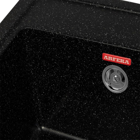 Мойка кухонная ARFEKA QUADRO чёрная из искусственного камня (565 х 500 х 200 мм)