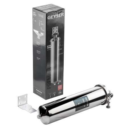 Магистральный фильтр для очистки горячей воды 1" Гейзер-Премьер 20ВВ без картриджа