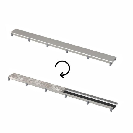 Трап для душа с решеткой DOUBLE9 550 х 81 мм Alcaplast APZ13