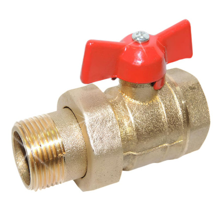 Кран шаровой прямой с американкой 3/4" Цветлит