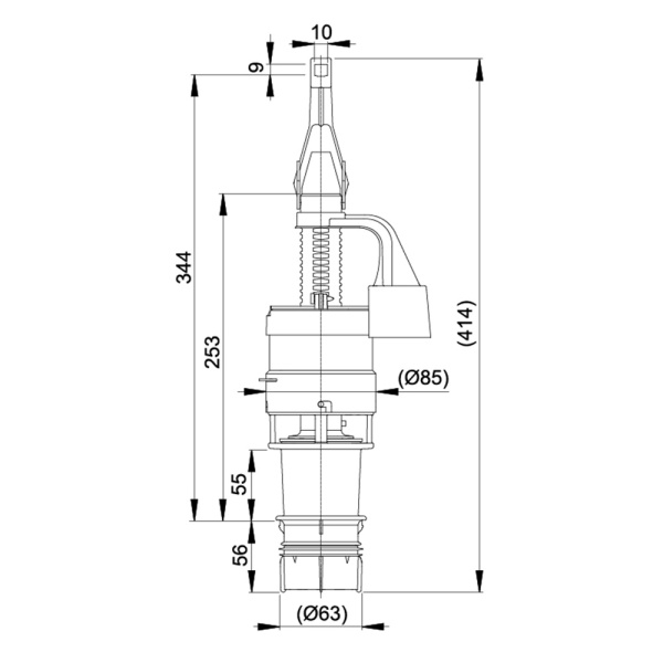Сливной механизм Alcaplast Ecology A06E для скрытых систем инсталляции Сливной механизм Alcaplast Ecology A06E для скрытых систем инсталляции