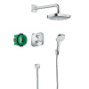Душевая система скрытого монтажа с термостатом Hansgrohe Ecostat E
