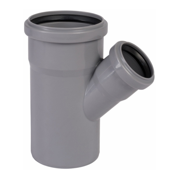Тройник для внутренней канализации 110 х 50 мм 45° Wavin