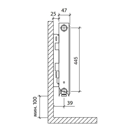 Радиатор стальной панельный Royal Thermo VENTIL COMPACT тип 11 500 х 1000 (VC11-500-1000 RAL 9016)