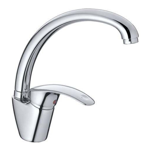 Смеситель для кухонной мойки Frap F4121 высокий хром