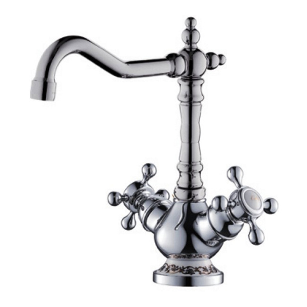 Смеситель для кухонной мойки двухвентильный Gerhans K14001 высокий