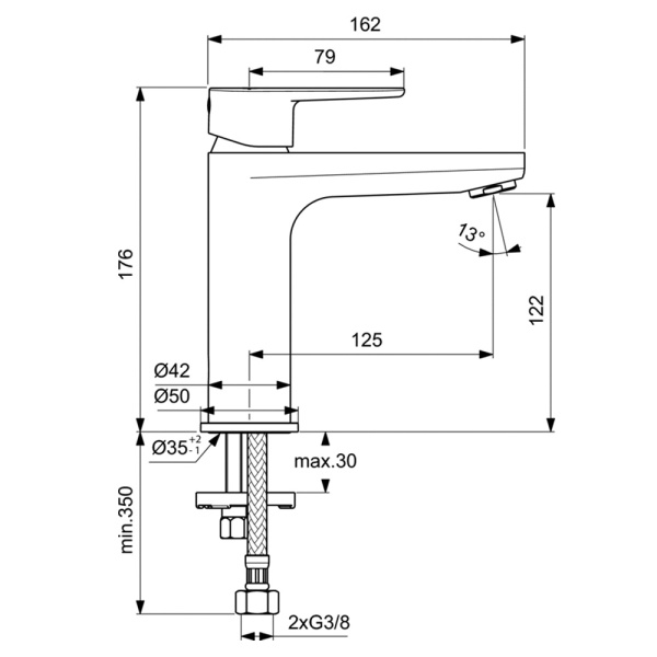 Смеситель для раковины Ideal Standard Cerafine O BC554AA, хром