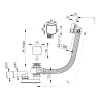 Сифон для ванны автомат с напуском воды через перелив Alcaplast A564CRM1-100 , 100 см Сифон для ванны автомат с напуском воды через перелив Alcaplast A564CRM1-100 , 100 см