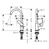 Смеситель для раковины 210 Hansgrohe Logis 71130000