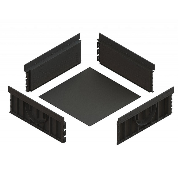 Дождеприемник сборный PolyMax Basic 300 х 300 H120 (пластик) Standartpark Дождеприемник сборный PolyMax Basic 300 х 300 H120 (пластик) Standartpark