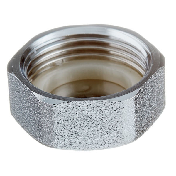 Заглушка 1" ВР с уплотнением хромированная для коллектора FAR Заглушка 1" ВР с уплотнением хромированная для коллектора FAR