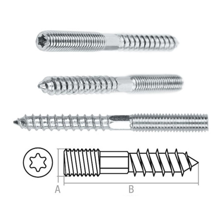 Винт-шуруп M8 х 160 мм STARFIX для крепления металлических труб