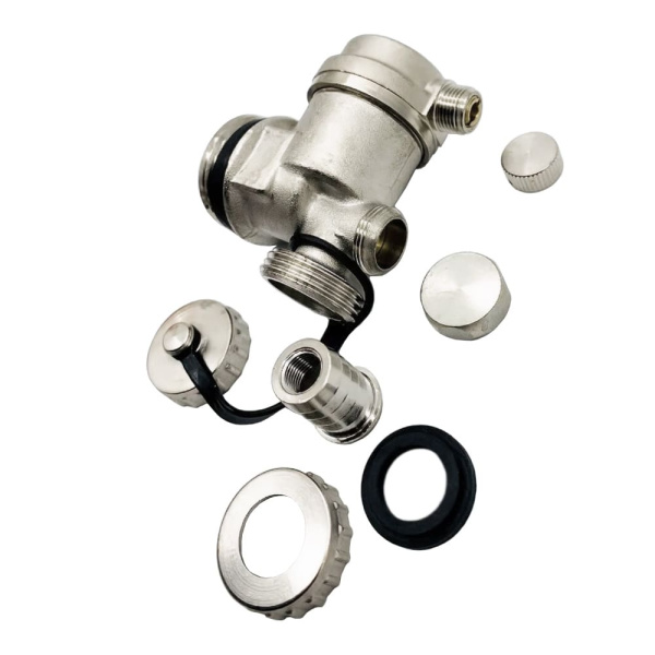 Воздухоотводчик автоматический с дренажным клапаном 1/2" (G1") TIM