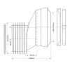 Патрубок для унитаза эксцентрический 40 мм гибкий McALPINE
