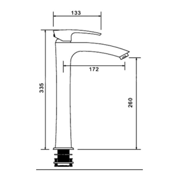 Смеситель для умывальника Gappo Jacob G1007-11 высокий хром