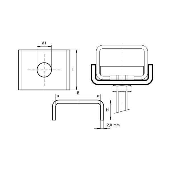 Шайба U-образная 10.5 х 30 мм WM1-35 Walraven BIS Шайба U-образная 10.5 х 30 мм WM1-35 Walraven BIS