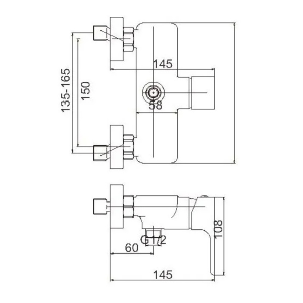 Смеситель для душа Gerhans K12015W белый хром