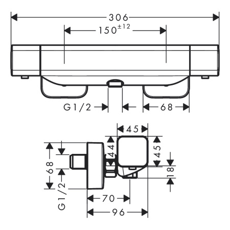 Термостатический смеситель для душа Hansgrohe Ecostat E 15773000