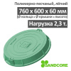 Люк легкий канализационный 2.3 т Сандкор зеленый