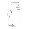 Душевая система c изливом Frap F2449 хром