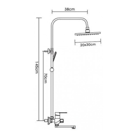 Душевая система c изливом Frap F2449 хром