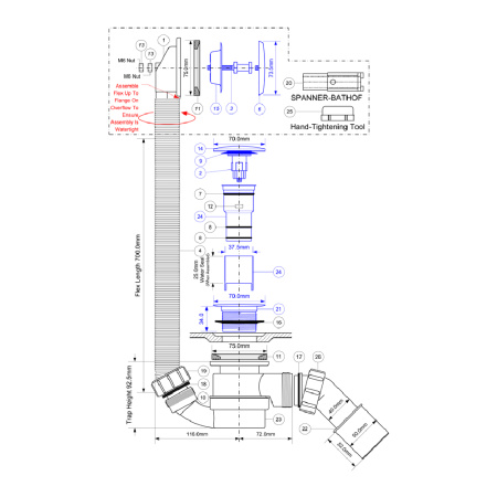 Сифон для ванны CLICK/CLACK McALPINE арт. HC2600CL