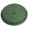 Люк тяжелый канализационный 12.5 т, h110, Plastkraft (Сандкор) зелёный