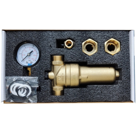 Фильтр тонкой очистки с манометром 1/2" HР для горячей воды Millennium