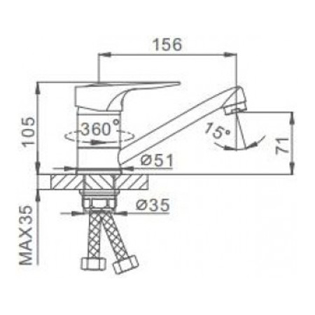 Смеситель для кухонной мойки Frap F4504-2 хром